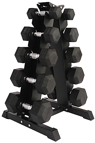 Rubber Coated Hex Dumbbell Weight Set R443