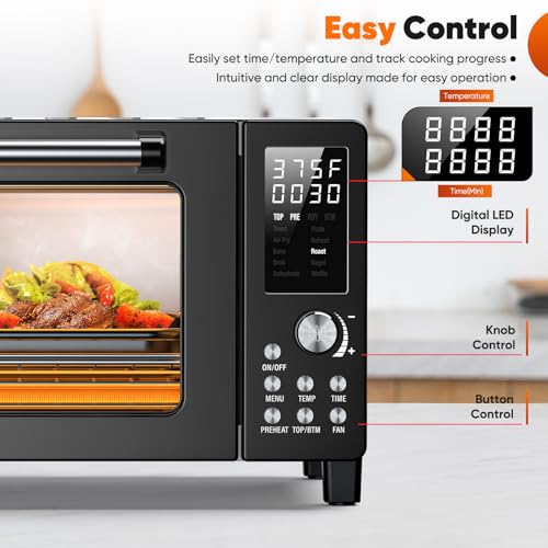 Nuwave Bravo Pro Smart 21QT Toaster Oven Air Fryer Combo, Convection Countertop, Mint Green B532672