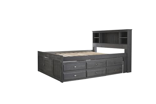 Discovery World Furniture White Full Bookcase Bed with 6 Drawers Z895159