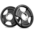 RitFit Olympic Rubber Grip Plates 2-Inch for Barbell Weightlifting Strength Training Z70542