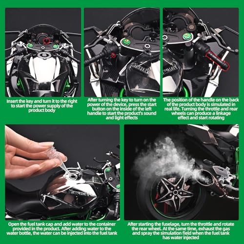 Die Cast Motorcycle 1:6 Scale Kawasaki H2R Alloy Racing Model L8357