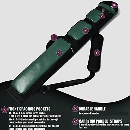 Champion Nylon/Leatherette Billiard Pool Cue Stick Hard Carrying Case Y844595