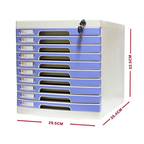 Flat File Cabinet with Lock, 10-Layer Drawer Storage for Office M29746
