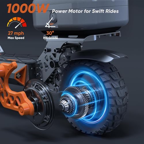 Ruitoo Electric Scooter 1000W Motor, Foldable Off Road E-Scooter for Adults I897875