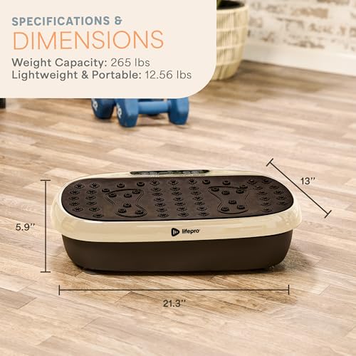 Lifepro Vibration Plate Exercise Machine with Magnetic Acupoints for Full Body Fitness P3479