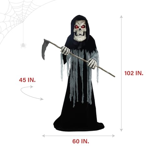 Haunted Hill Farm Motion-Activated 7.5-Ft. Smoldering Ghoul Animatronic Halloween Decoration N1475