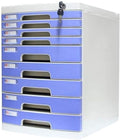 Flat File Cabinet with Lock, 10-Layer Drawer Storage for Office M29746