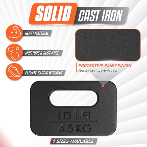 Yes4All Ruck Weight Plate, Cast Iron with Wide Grip for Strength Training R21870