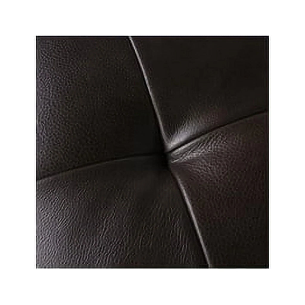 Stanton Leather Sofa Tufted Seat Dark Brown V657