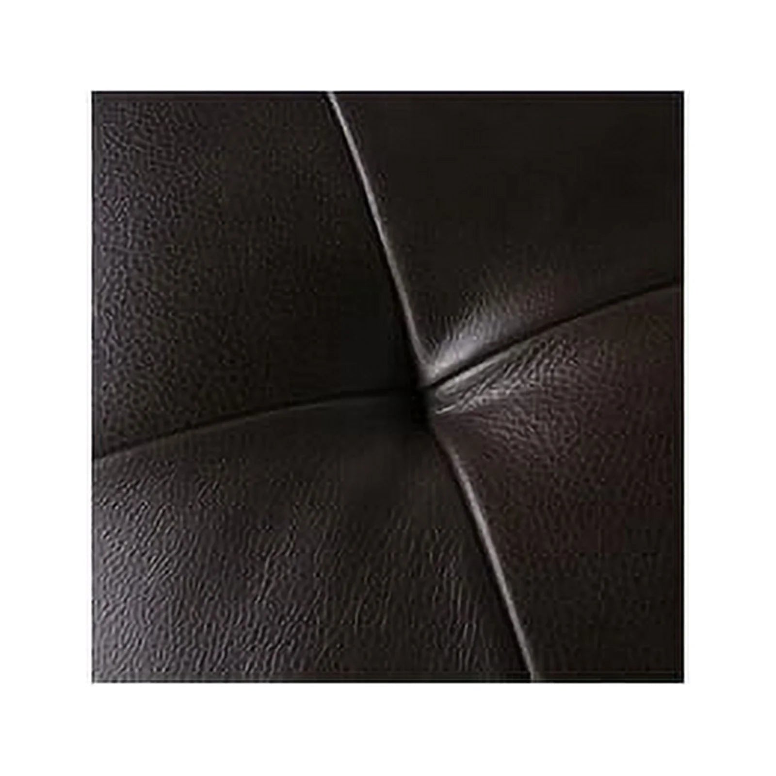 Stanton Leather Sofa Tufted Seat Dark Brown V657