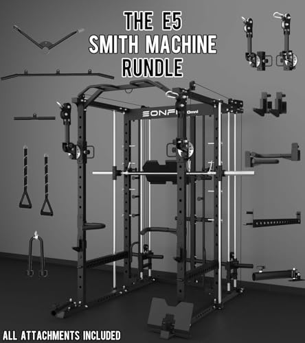 Eonfit E5 Smith Machine with Vertical Leg Press, Power Cage Squat Rack, Home Gym Equipment R390