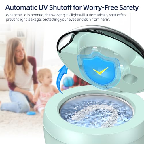 Ultrasonic Retainer Cleaner for Dentures, Mouth Guards, Braces, Jewelry, 200ML, 45kHz X607