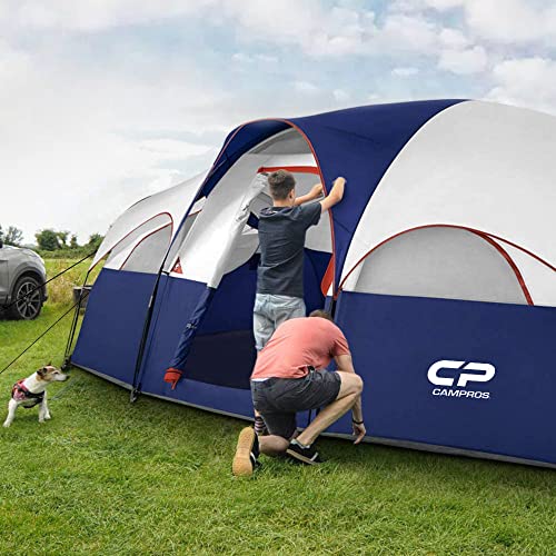 CAMPROS CP Tent 8 Person Weather Resistant Family Camping Tent with Carry Bag Z5924