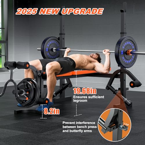 Fostoy Adjustable Weight Bench with Leg Extension and Preacher Curl V924693