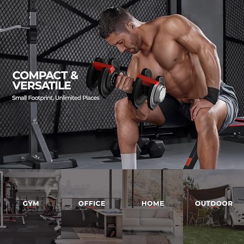 Yaheetech Adjustable Dumbbell Set with Anti-Slip Handle for Home Gym J871148