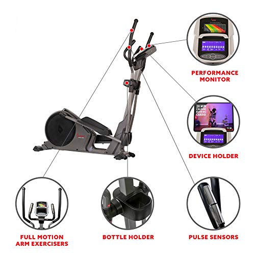 Sunny Health & Fitness Programmable 16 Electro-Magnetic Elliptical Cross Trainer W120663