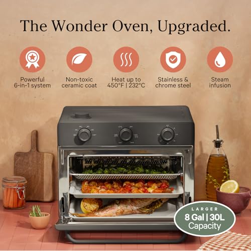 Our Place Wonder Oven 6-in-1 Air Fryer & Toaster Oven with Steam Infusion, Char J748