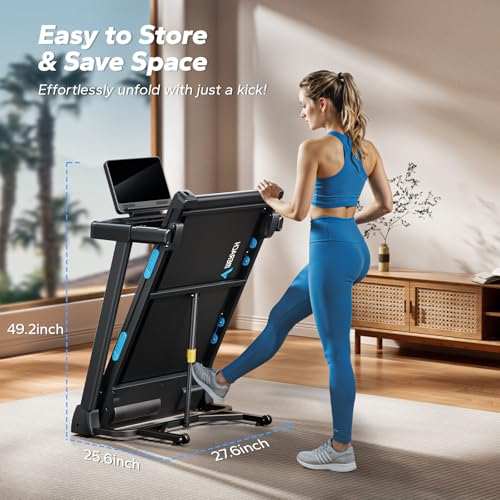 MERACH Foldable Treadmill with Incline, 7.5MPH Quiet for Home M910