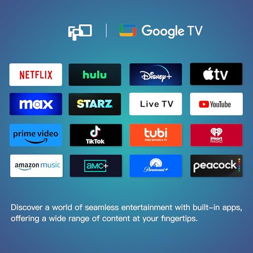 FPD 43 Inch Smart TV Flat Screen Frame LED Television Full HD 1080p Google Cast Built in, Streaming Live Ultra Thin HDR10 Android TV, Bluetooth, Vesa, Hdmi, WiFi (Palette-Series 2025) Y940