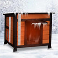 Outdoor Cat House Weatherproof Winter Enclosure for Feral Cats W562161