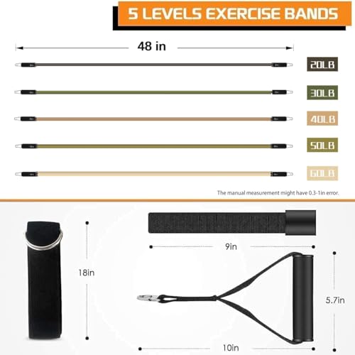 VEICK Resistance Bands with Handles for Home Workout O75059
