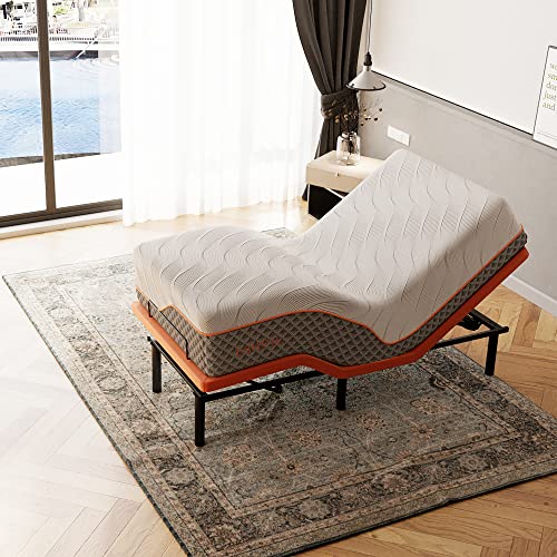 Split King Adjustable Bed Frame with Hybrid Mattress, Zero Gravity, Massage R919726