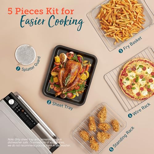 COSORI 11-in-1 Air Fryer Oven, 13Qt with Rotisserie, Recipe Book & 6 Accessories G17087