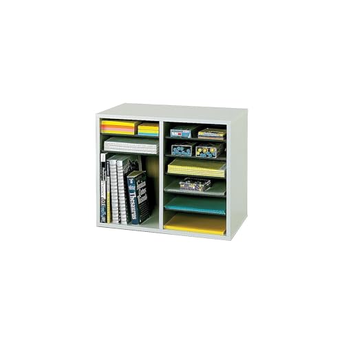 Safco Wooden Paper and Mail Organizer, Adjustable Shelves, Stackable B285