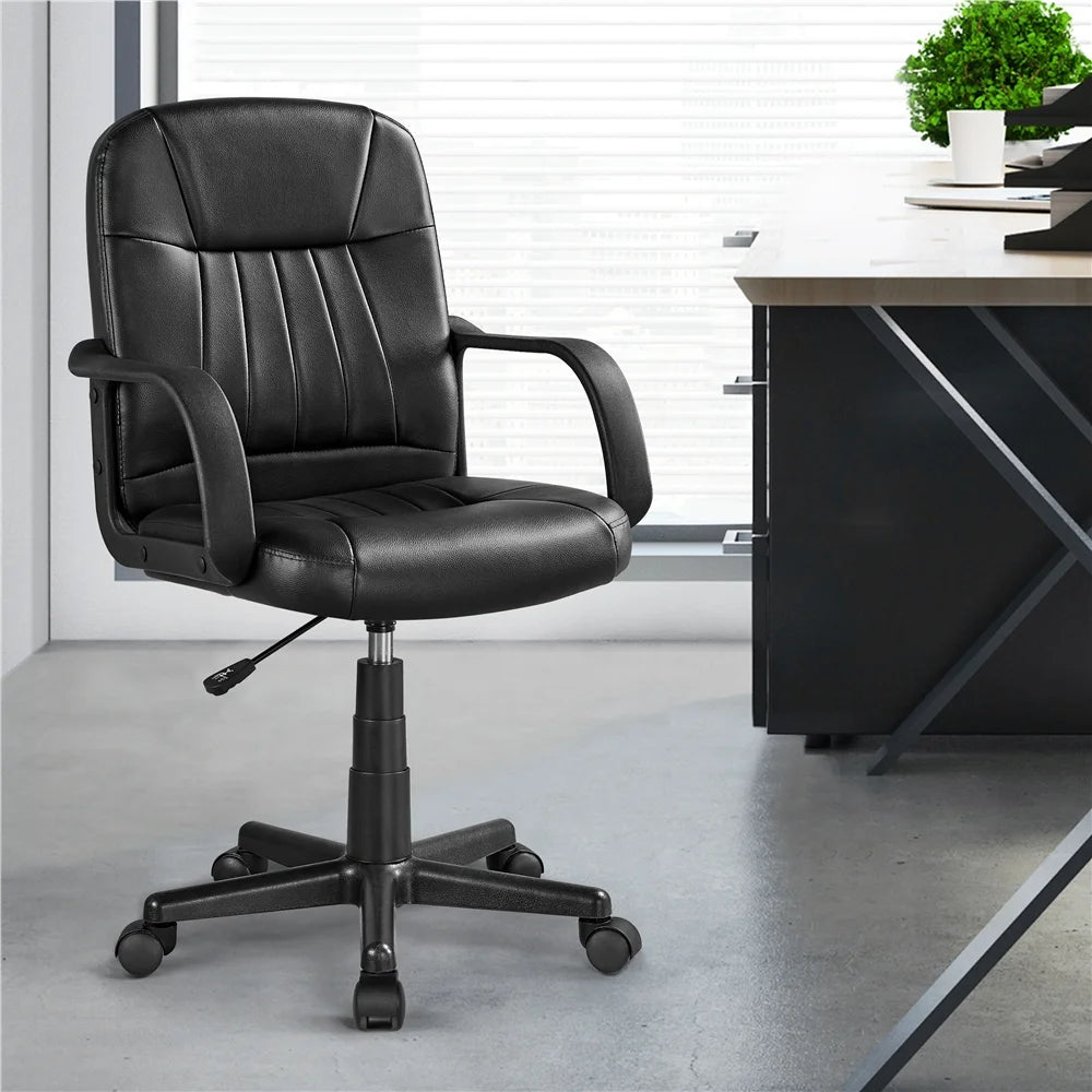 Yaheetech Adjustable Office Chair Swivel Ergonomic Computer Desk Chair with Armrest A859