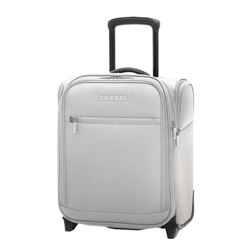 Verage Under Seat Luggage with Wheels, Softside Spinner Carry On, Navy 14-Inch A51804