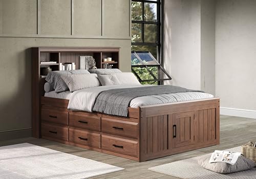 Discovery World Furniture White Full Bookcase Bed with 6 Drawers Z895159
