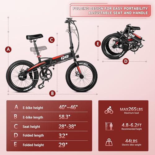 Folding Electric Bike for Adults with Removable Battery P213045