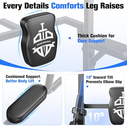 Sportsroyals Pull Up Bar Dip Station Power Tower Home Gym Strength Training Equipment R739989