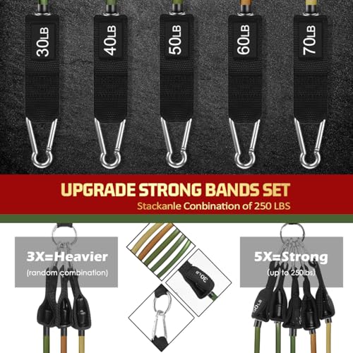 VEICK Resistance Bands with Handles for Home Workout O75059