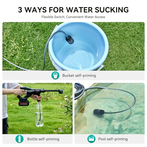 Cordless Pressure Washer 800PSI 1.5GPM with 6-in-1 Nozzle Y623372