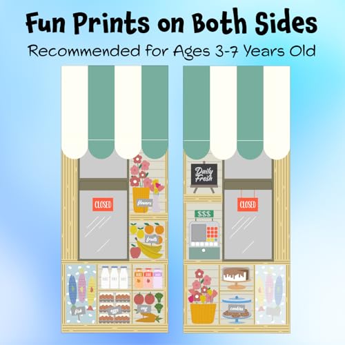 Fresh Market Doorway Kids Playhouse with Drawstring Bag, Cotton Canvas Q151847