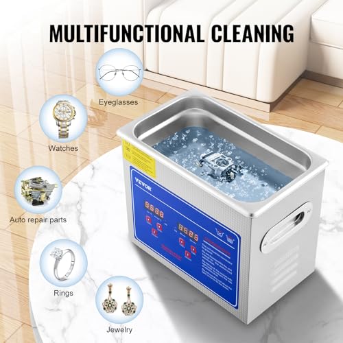 VEVOR Professional Ultrasonic Cleaner with Digital Timer & Heater, 3L W817988
