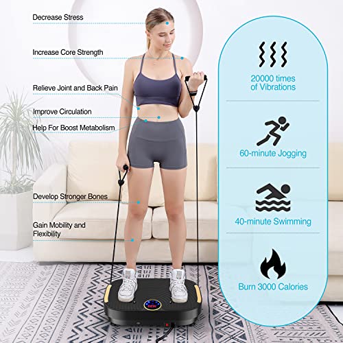 AXV Vibration Plate Exercise Machine Whole Body Workout Fitness Platform K84986