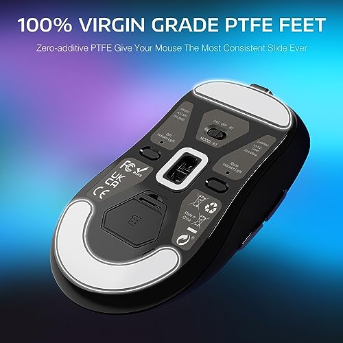 ATTACK SHARK X3 Wireless Gaming Mouse, 49g Ergonomic, PAW3395 26K DPI, White C238377