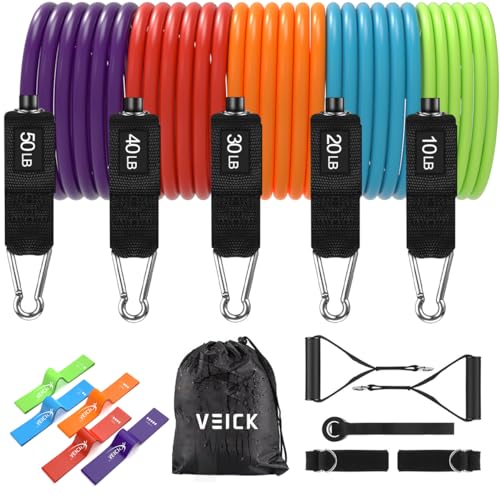 VEICK Resistance Bands with Handles for Home Workout O75059