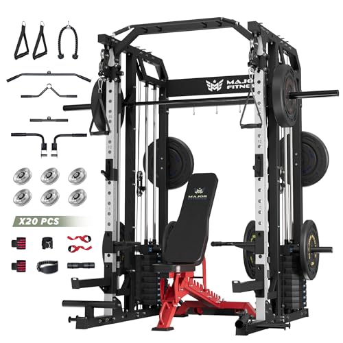 Major Fitness Smith Machine Drone2 Premium All-in-One Home Gym with Aluminum Pulley Set J82580