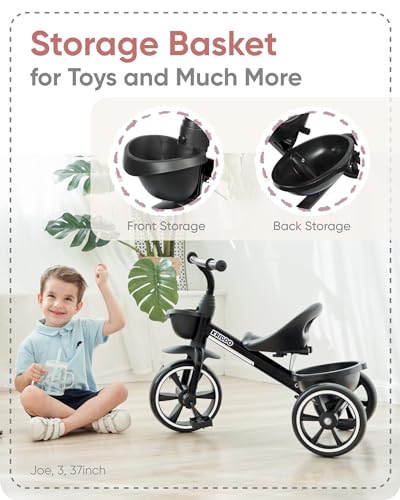 KRIDDO Kids Tricycle for Toddlers Age 2-5 Years, Blue P72011