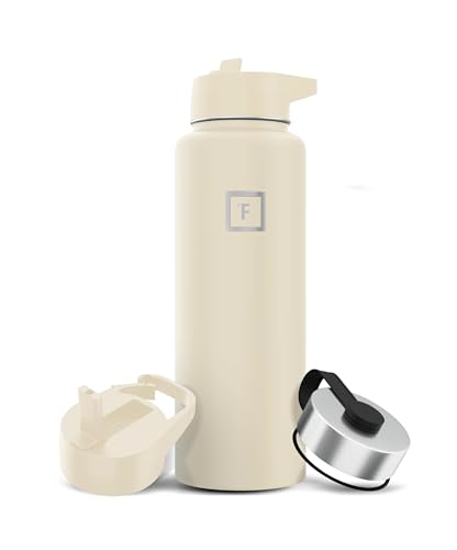 IRON °FLASK Stainless Steel Insulated Water Bottle with 3 Lids, 40 oz U19688