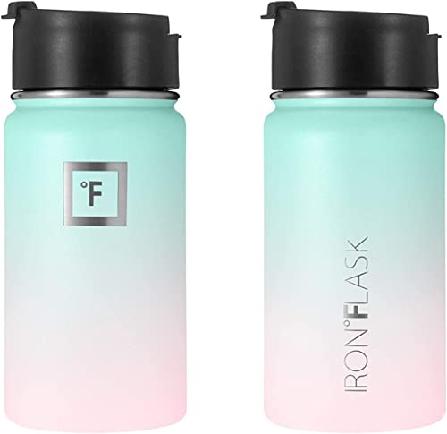 IRON °FLASK Stainless Steel Insulated Water Bottle with 3 Lids, 40 oz U19688