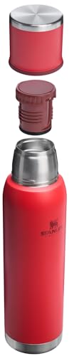 Stanley Adventure-To-Go Vacuum Bottle 25 oz Wide Mouth Insulated Stainless Steel Thermos, Blue Glow D5617