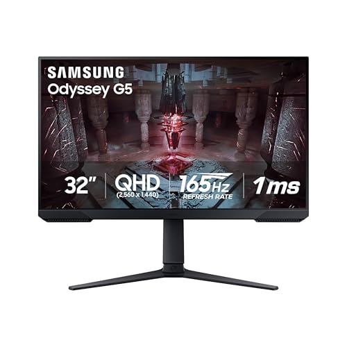 Samsung 34" Odyssey G5 Ultra-Wide Gaming Monitor, 1000R Curved, WQHD, 165Hz J415