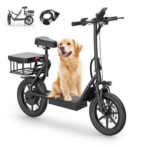 NAVIC Electric Scooter for Adults, Folding E-Scooter with Dual Braking and Dual Suspension B3040