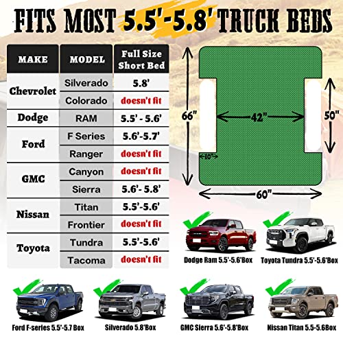 Umbrauto Truck Bed Air Mattress for 5.5-5.8ft Short Truck Bed with Pump & Carry Bag X24465
