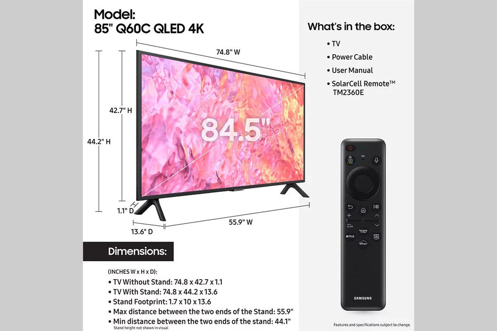 SAMSUNG 85" Class Q60C QLED 4K Smart TV H4881