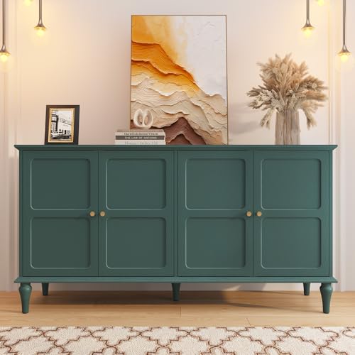 ARTPOWER Sideboard Buffet Cabinet with Storage, 58'' Mid-Century Modern, Brown M393886